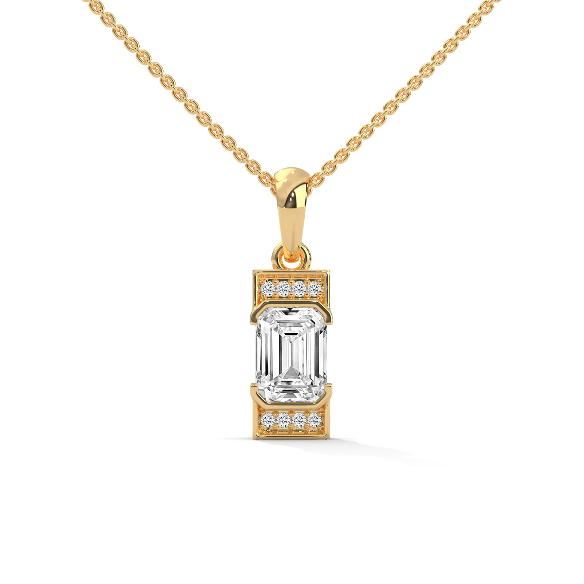 Art Deco Emerald Solitaire Pendant