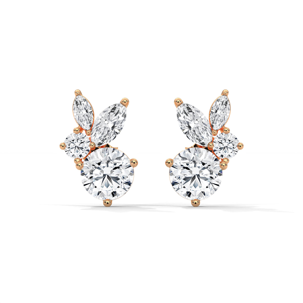Blooming Marquise Cluster Earrings