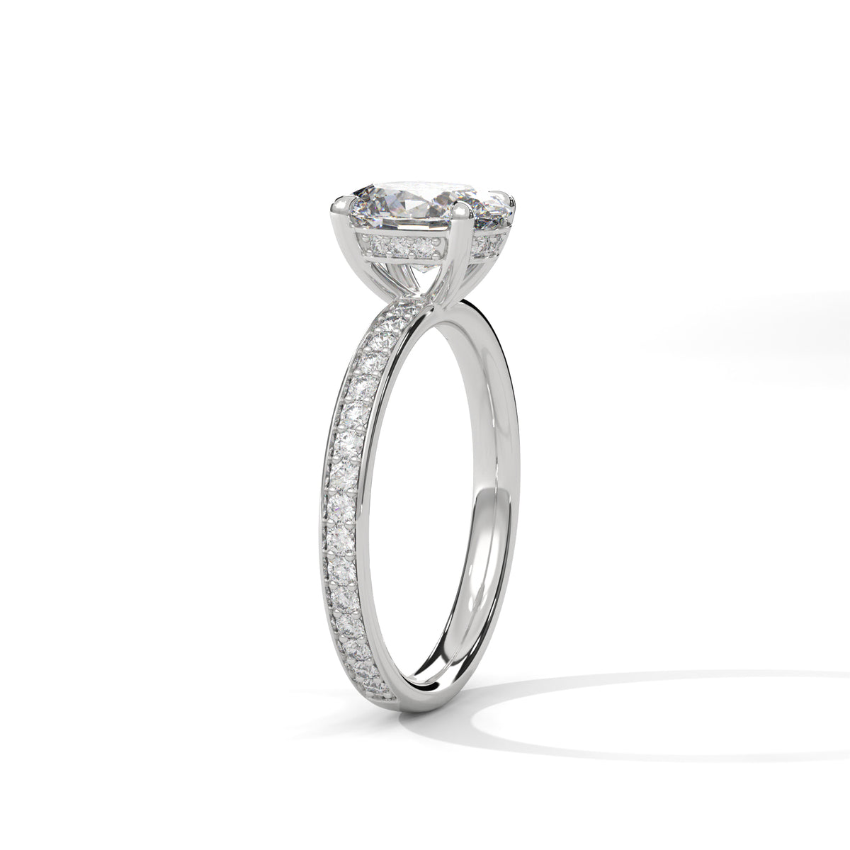 Celestial Oval Solitaire Ring