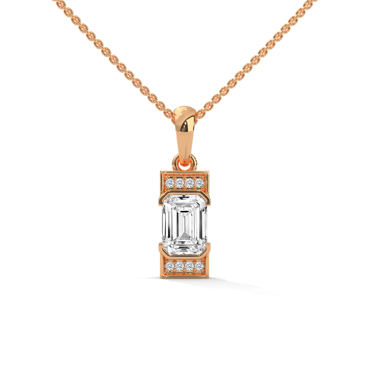 Art Deco Emerald Solitaire Pendant