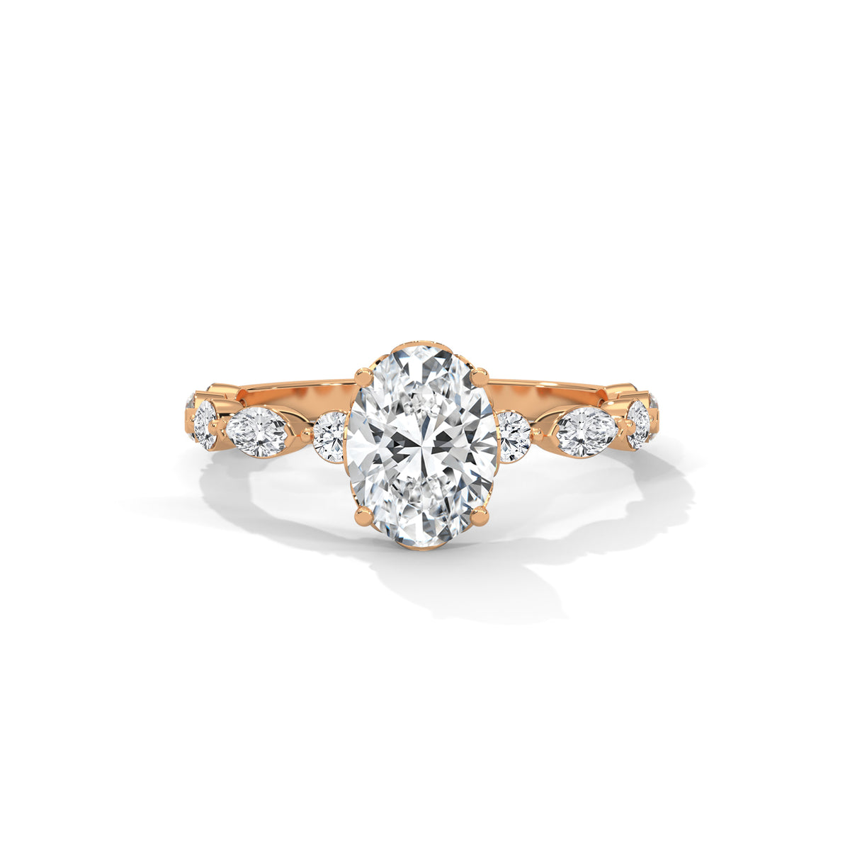 Wildflower Vine Solitaire Ring