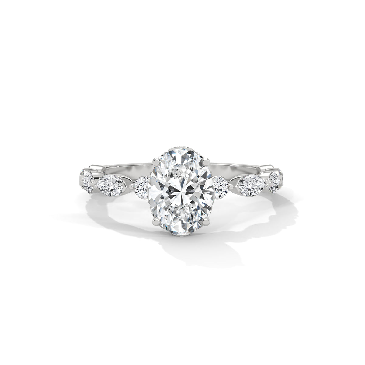 Wildflower Vine Solitaire Ring