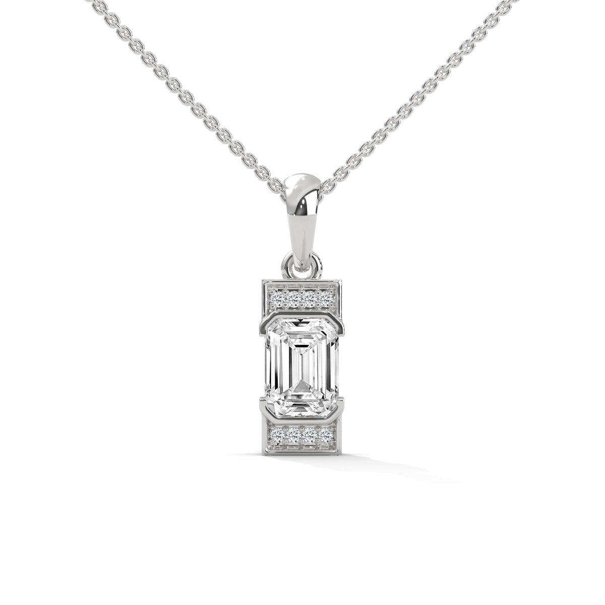 Art Deco Emerald Solitaire Pendant