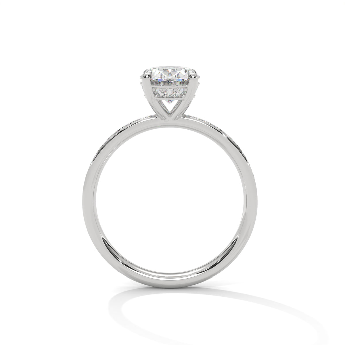 Celestial Oval Solitaire Ring