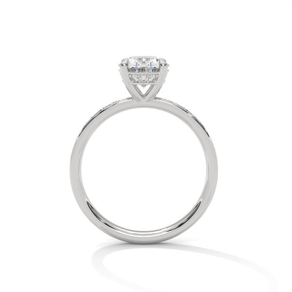 Celestial Oval Solitaire Ring