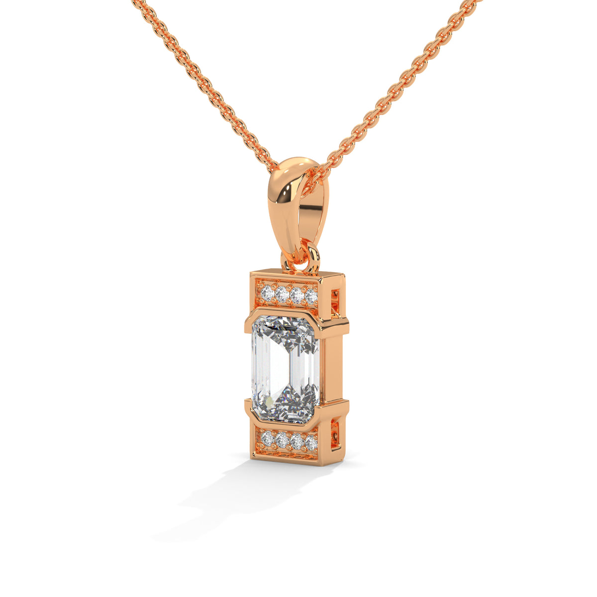 Art Deco Emerald Solitaire Pendant