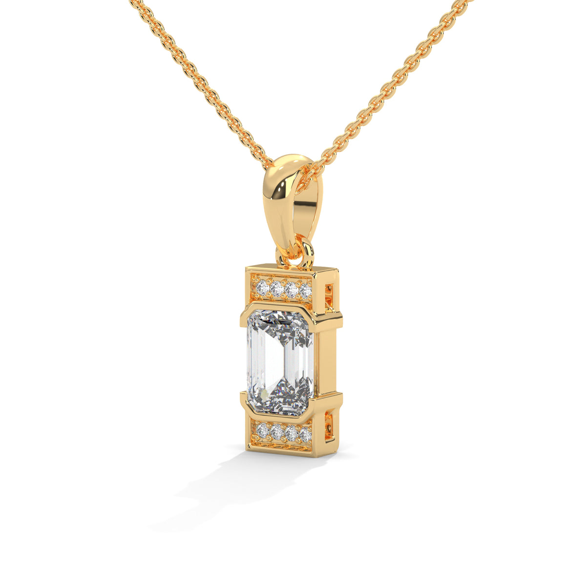 Art Deco Emerald Solitaire Pendant