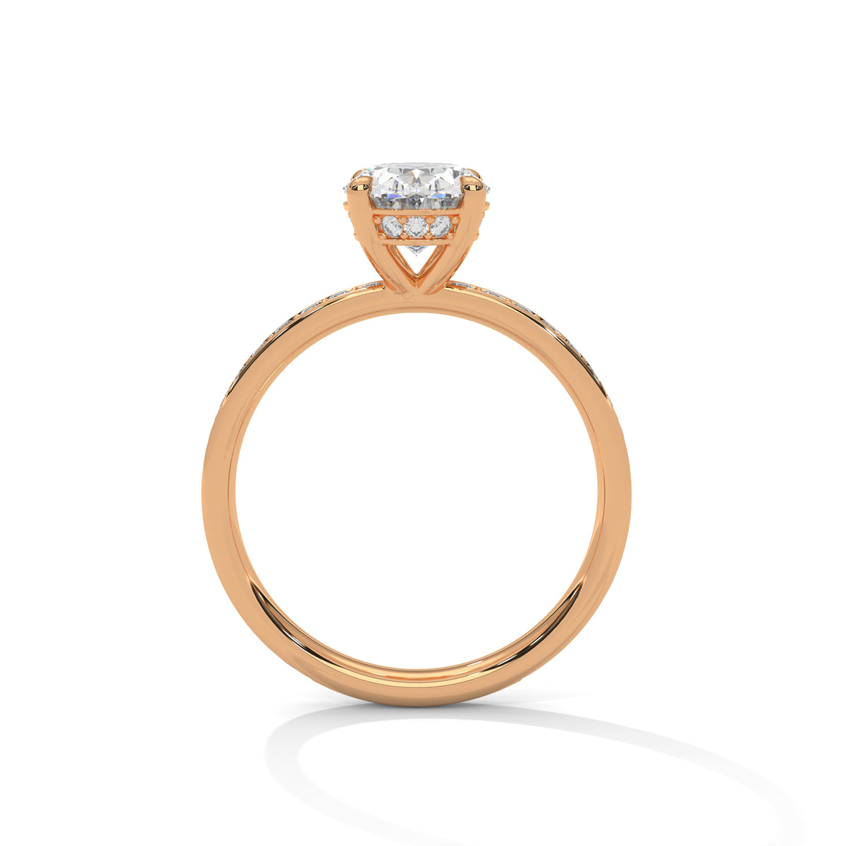 Celestial Oval Solitaire Ring