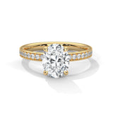 Celestial Oval Solitaire Ring
