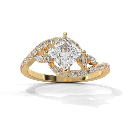 Celestial Crossover Princess Solitaire Ring