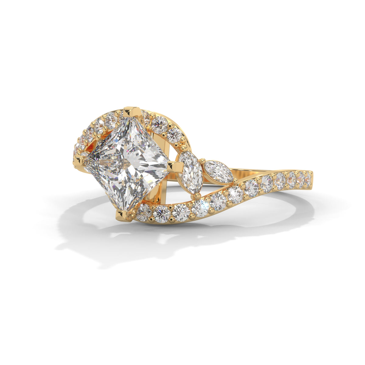 Celestial Crossover Princess Solitaire Ring