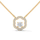 Bloom Halo Solitaire Pendant