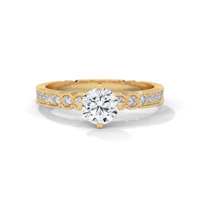 Sculpted Arc Solitaire Ring — IGI Certified Diamond Jewellery | My Carat India