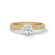 Sculpted Arc Solitaire Ring
