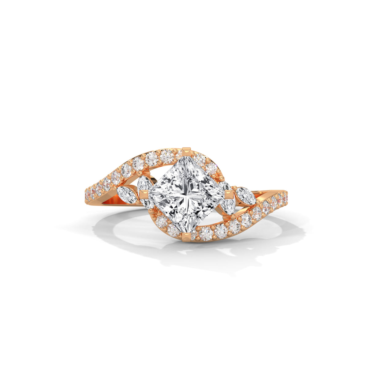 Celestial Crossover Princess Solitaire Ring