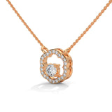 Bloom Halo Solitaire Pendant
