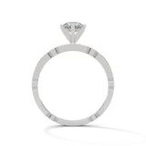 Sculpted Arc Solitaire Ring