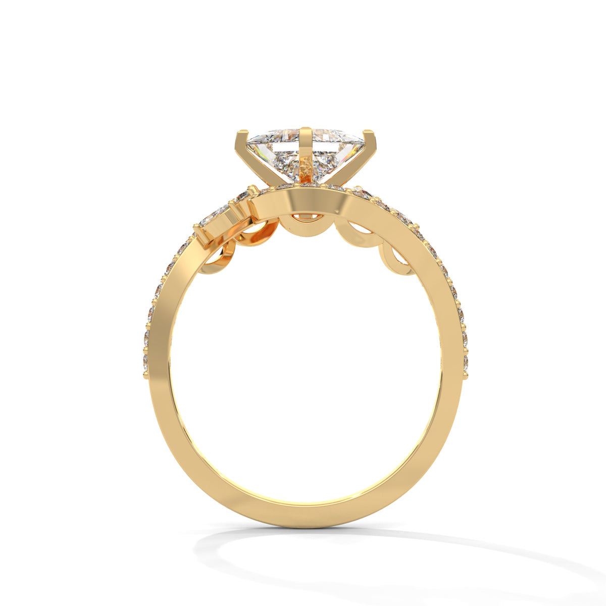 Celestial Crossover Princess Solitaire Ring