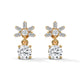 Starburst Solitaire Drop Earrings