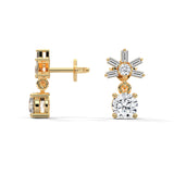 Starburst Solitaire Drop Earrings
