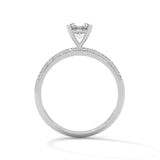 Crown Pavé Solitaire Ring
