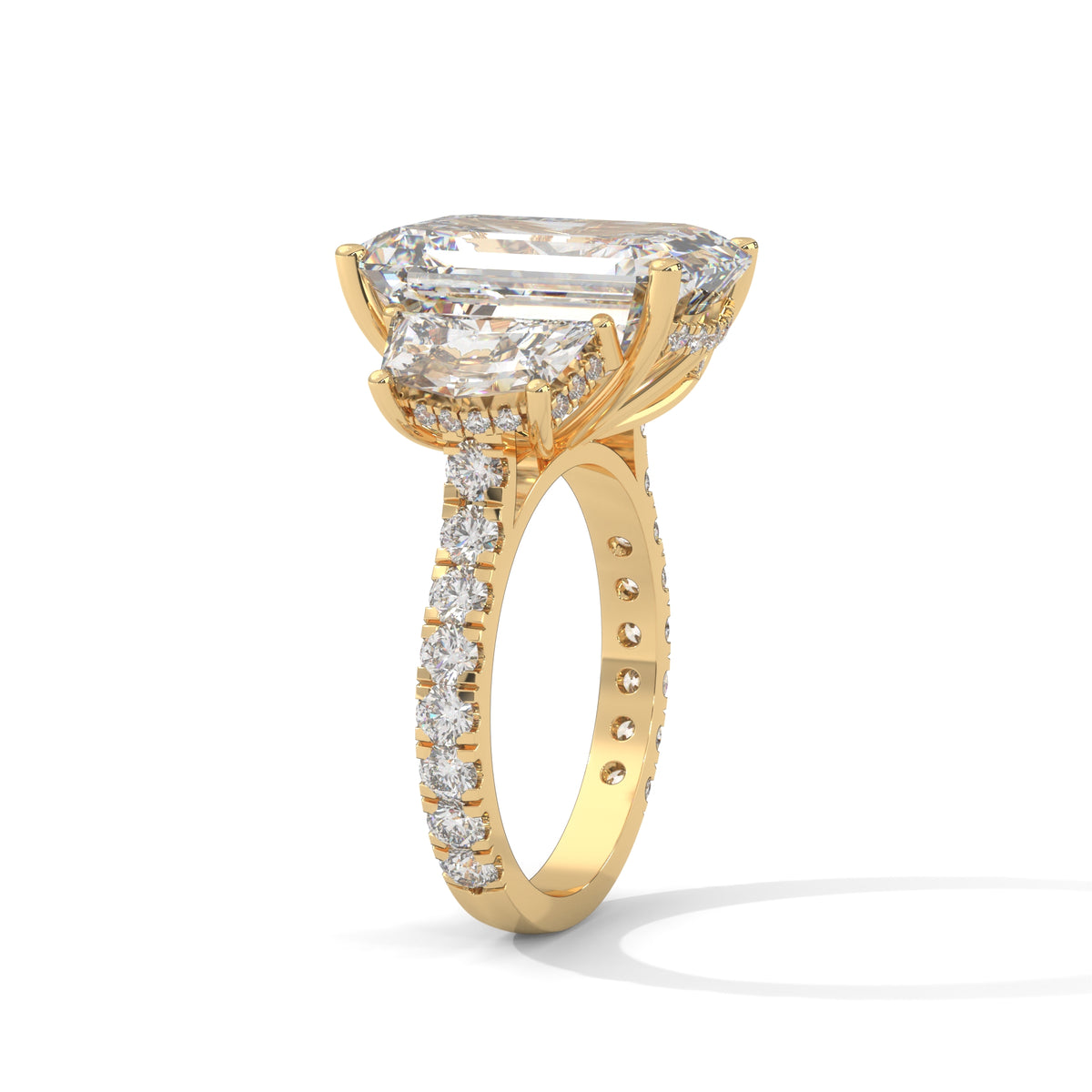 Grand Emerald Trilogy Statement Ring
