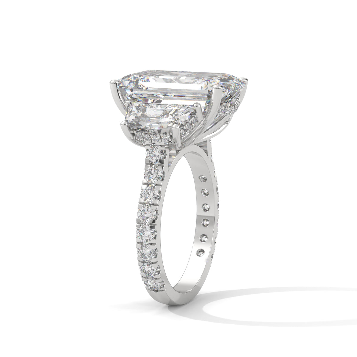 Grand Emerald Trilogy Statement Ring