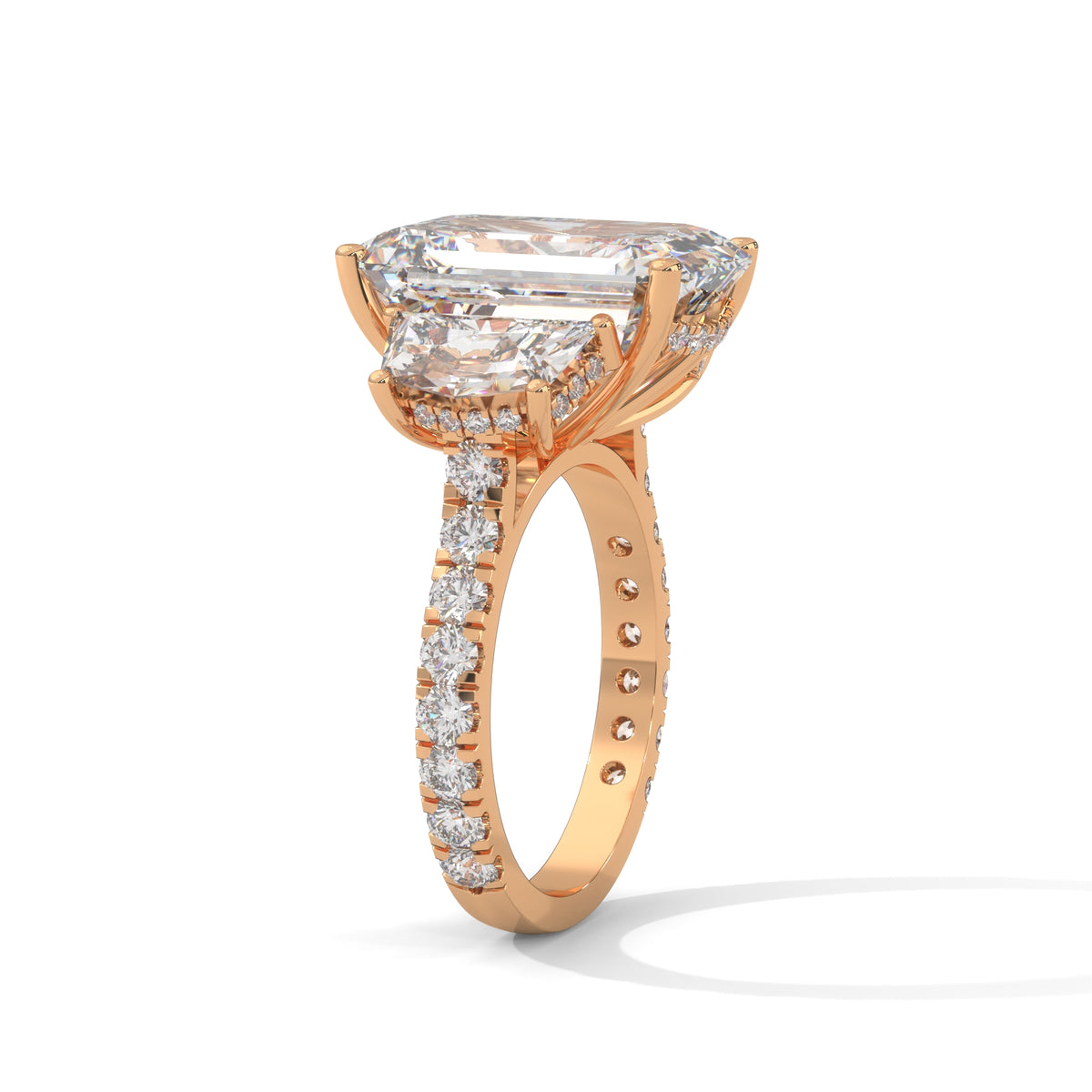 Grand Emerald Trilogy Statement Ring