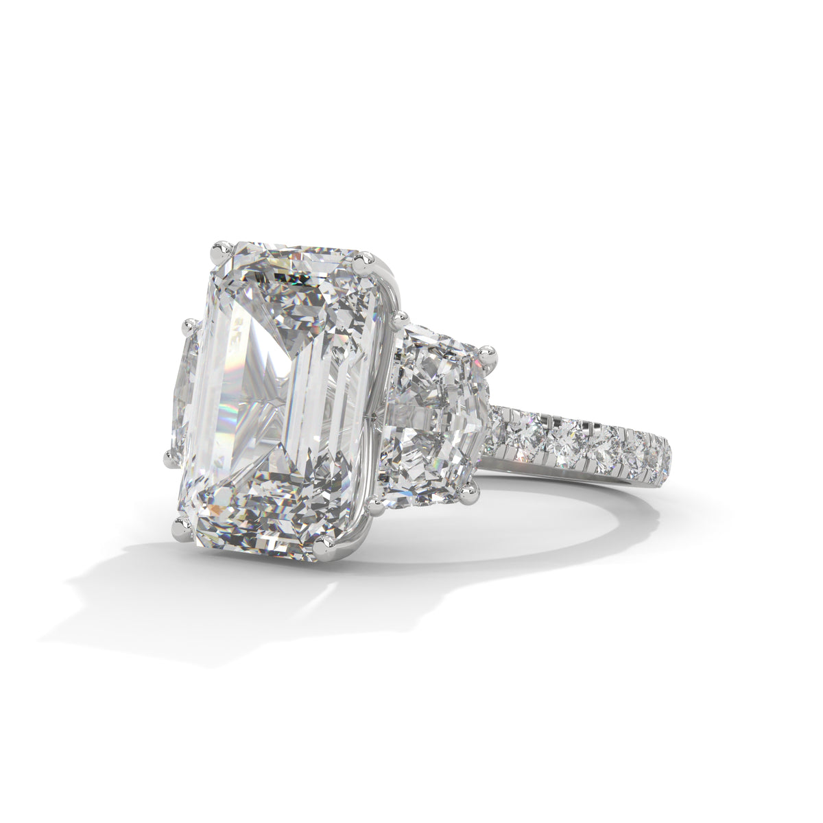 Grand Emerald Trilogy Statement Ring