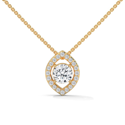 Floating Halo Solitaire Pendant — IGI Certified Diamond Jewellery | My Carat India