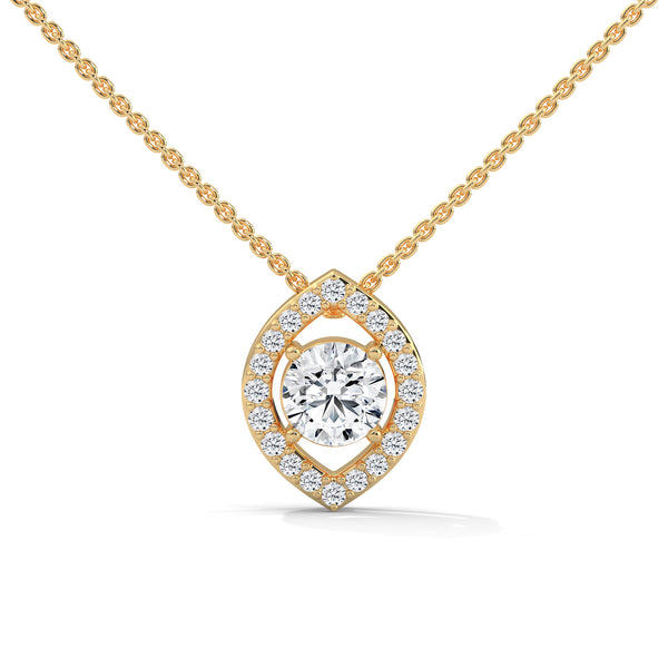 Floating Halo Solitaire Pendant