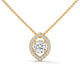 Floating Halo Solitaire Pendant