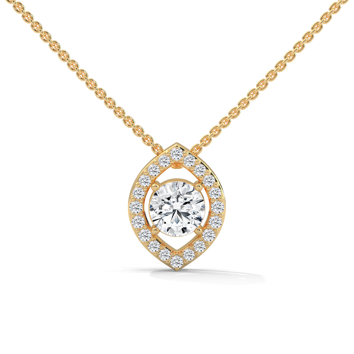 Floating Halo Solitaire Pendant