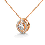 Floating Halo Solitaire Pendant