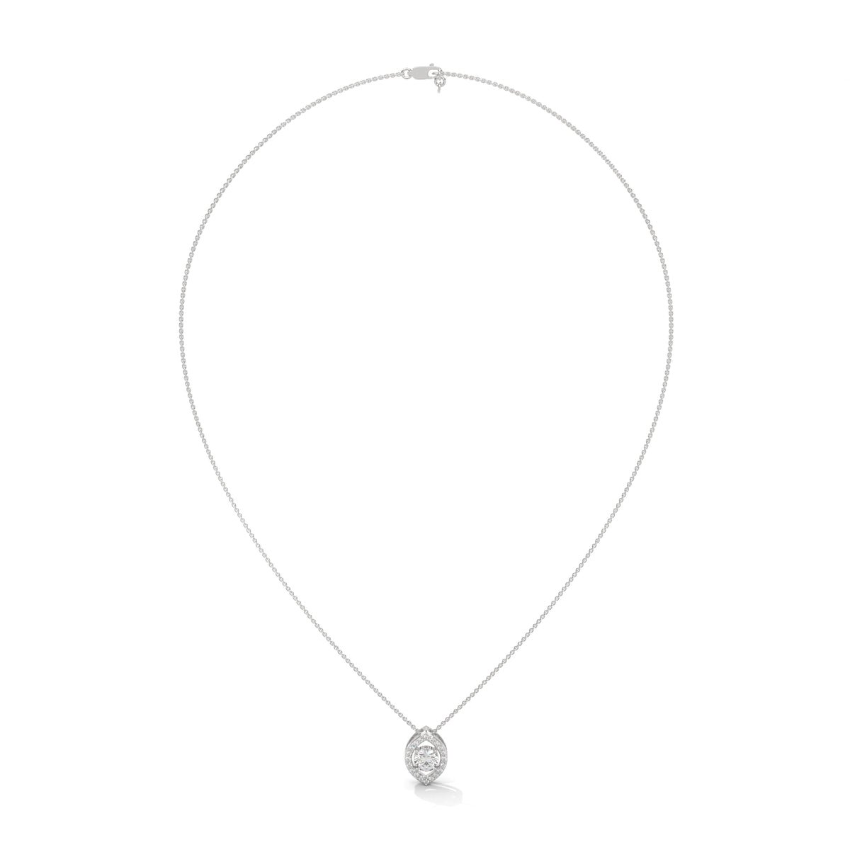 Floating Halo Solitaire Pendant