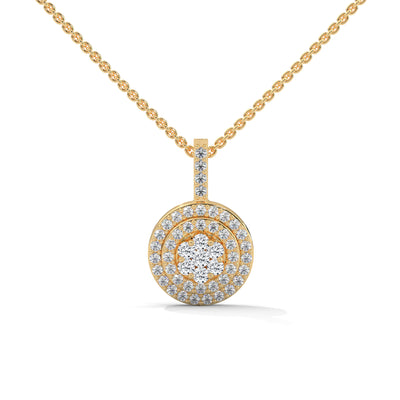 Orbital Halo Cluster Pendant — IGI Certified Diamond Jewellery | My Carat India
