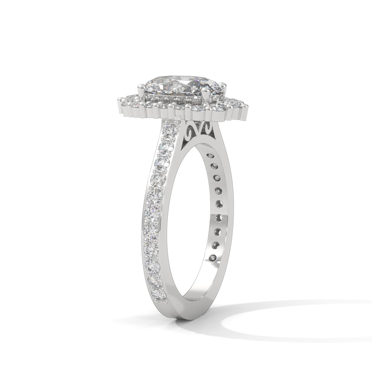 Celestial Bloom Halo Ring