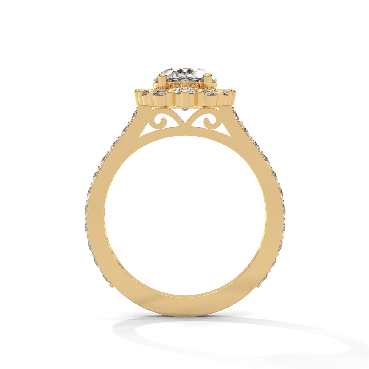 Celestial Bloom Halo Ring