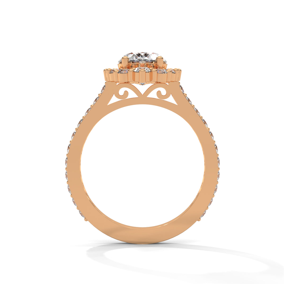 Celestial Bloom Halo Ring