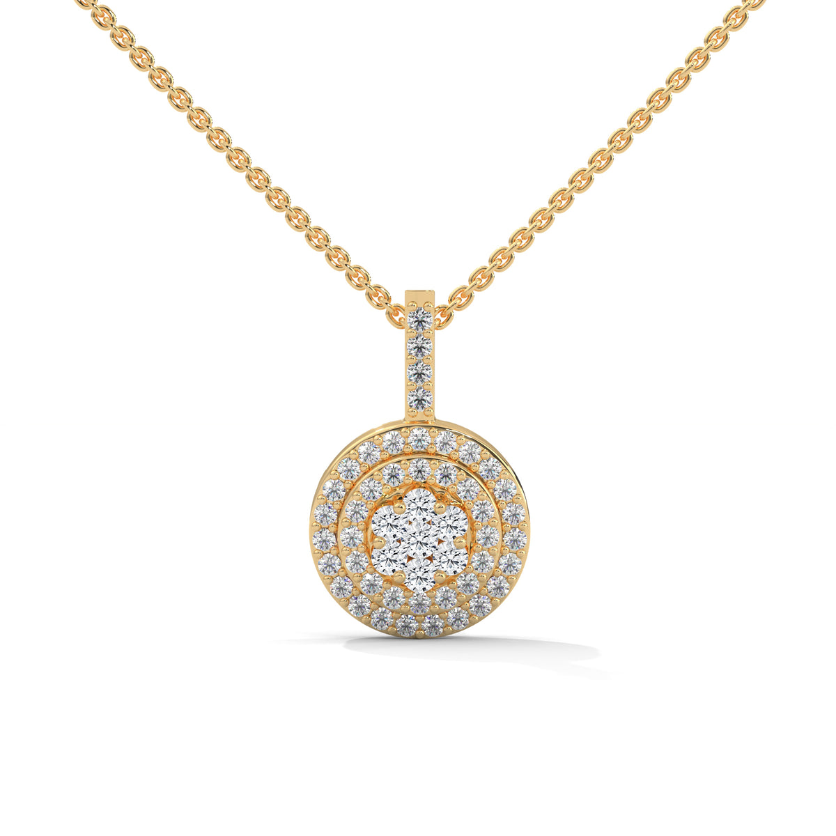 Orbital Halo Cluster Pendant