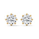 Crown Bloom Solitaire Earrings