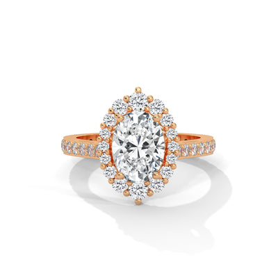 Celestial Bloom Halo Ring — IGI Certified Diamond Jewellery | My Carat India