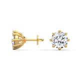 Crown Bloom Solitaire Earrings