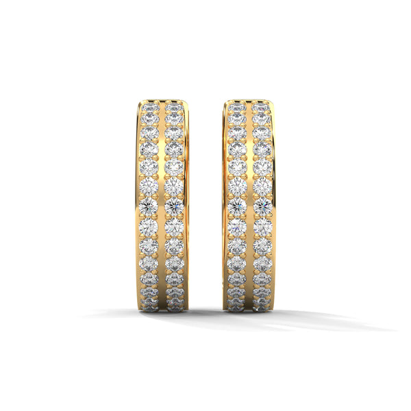 Triple Row Constellation Huggie Earrings