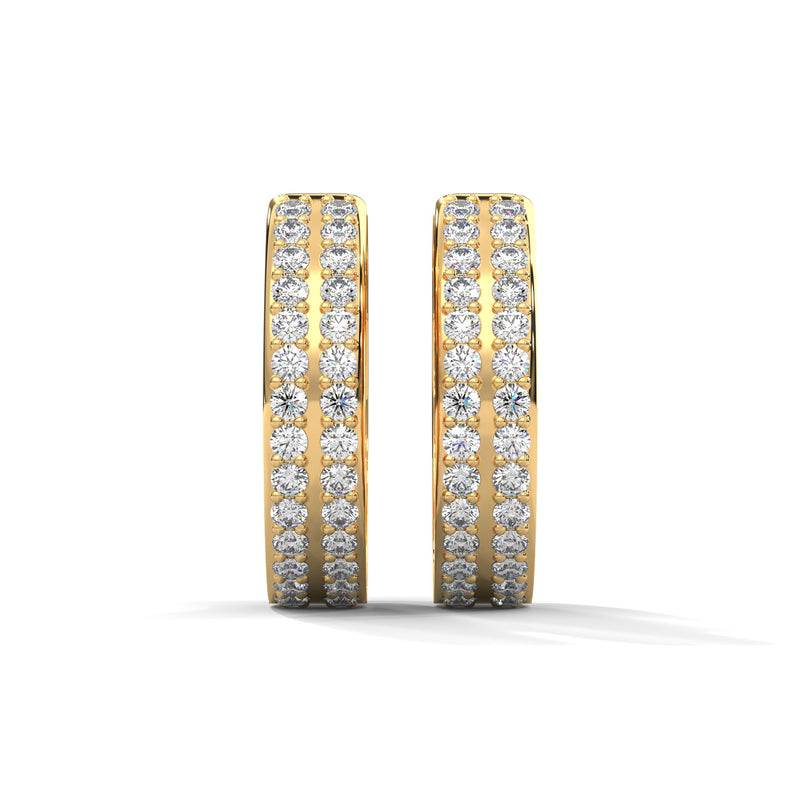 Triple Row Constellation Huggie Earrings