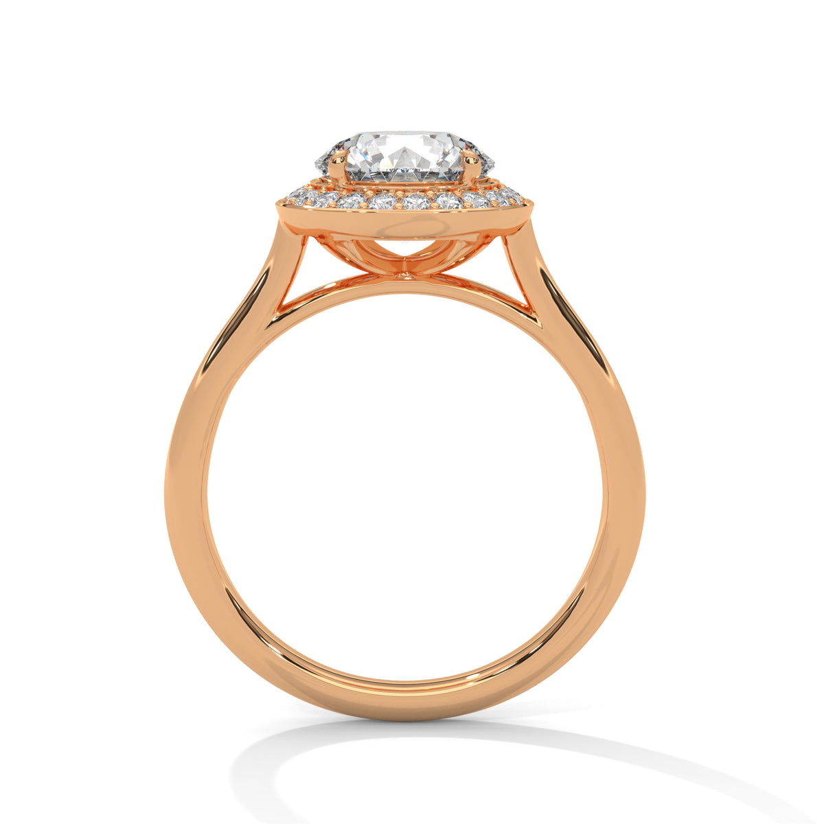 Celestial Halo Solitaire Ring