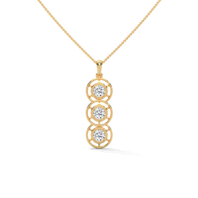Orbital Trio Diamond Pendant — IGI Certified Diamond Jewellery | My Carat India