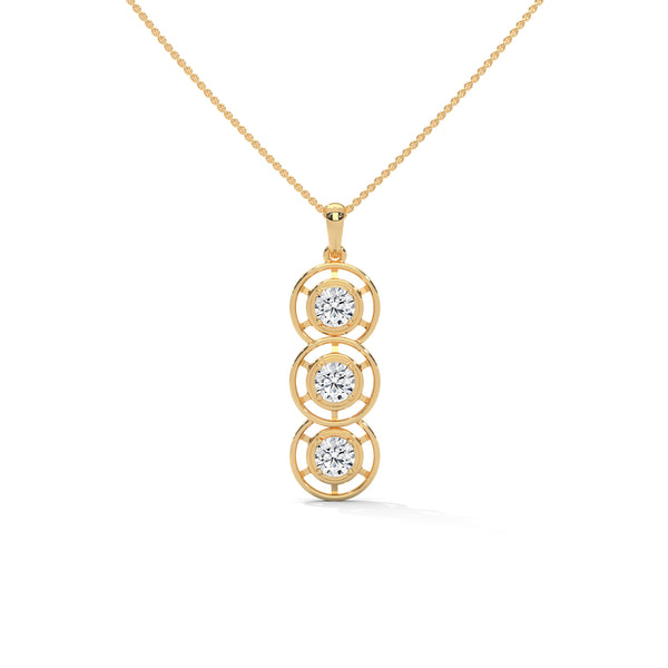 Orbital Trio Diamond Pendant