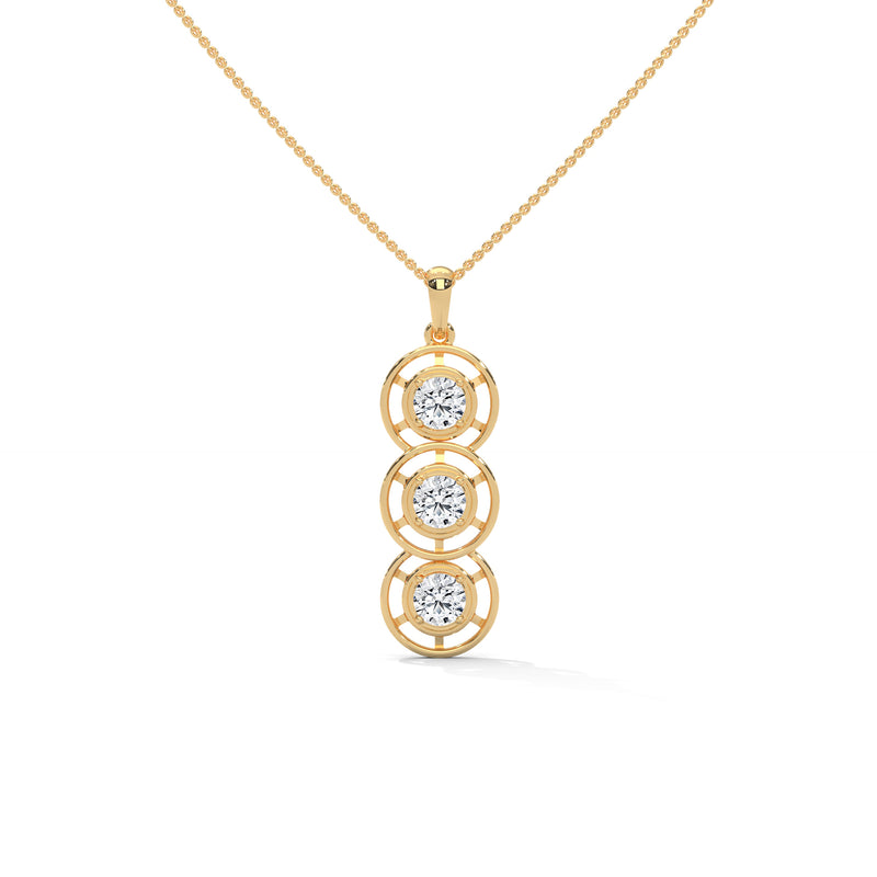Orbital Trio Diamond Pendant