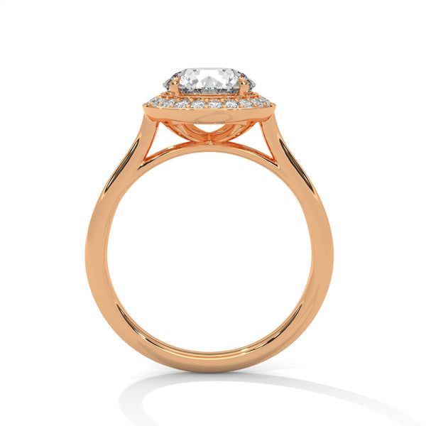 Celestial Halo Solitaire Ring